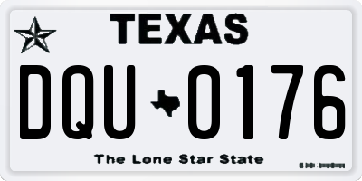 TX license plate DQU0176