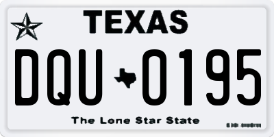 TX license plate DQU0195