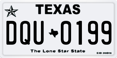 TX license plate DQU0199