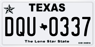 TX license plate DQU0337