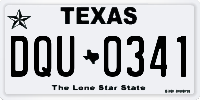 TX license plate DQU0341