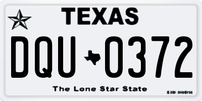TX license plate DQU0372