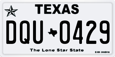TX license plate DQU0429