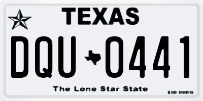 TX license plate DQU0441