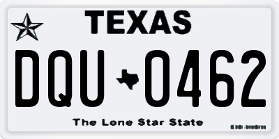 TX license plate DQU0462