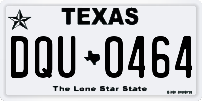 TX license plate DQU0464