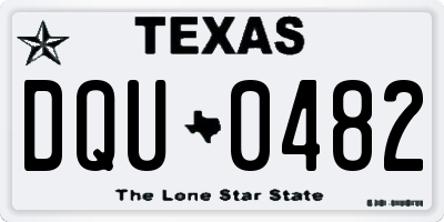 TX license plate DQU0482