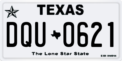 TX license plate DQU0621