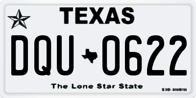 TX license plate DQU0622