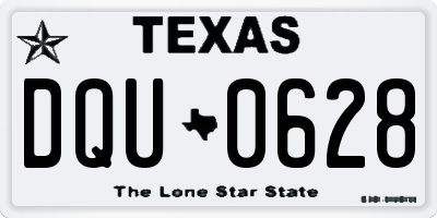 TX license plate DQU0628