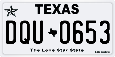 TX license plate DQU0653