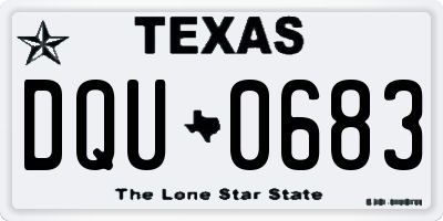 TX license plate DQU0683