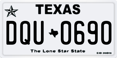 TX license plate DQU0690