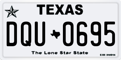TX license plate DQU0695