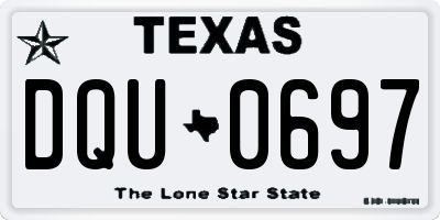 TX license plate DQU0697