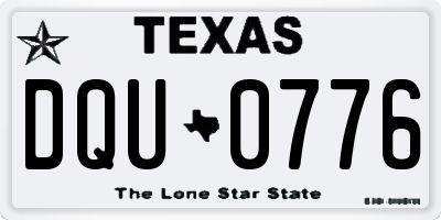 TX license plate DQU0776