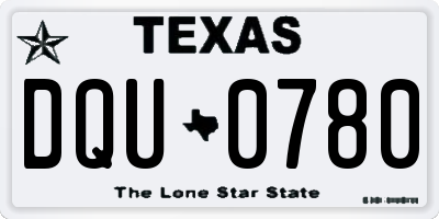 TX license plate DQU0780