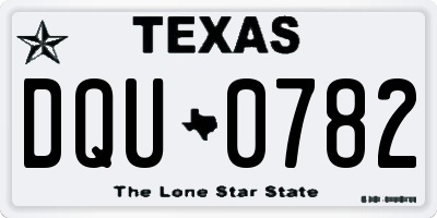 TX license plate DQU0782