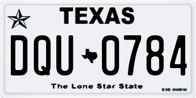 TX license plate DQU0784