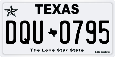 TX license plate DQU0795