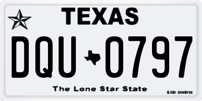 TX license plate DQU0797