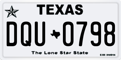 TX license plate DQU0798