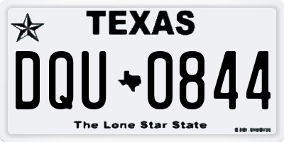 TX license plate DQU0844