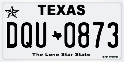 TX license plate DQU0873
