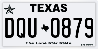 TX license plate DQU0879