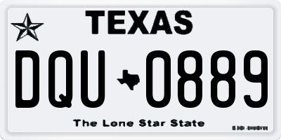 TX license plate DQU0889