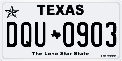 TX license plate DQU0903