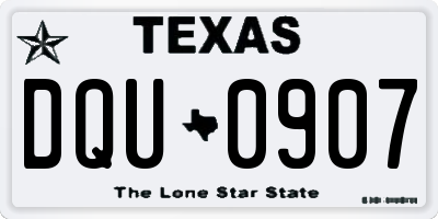 TX license plate DQU0907