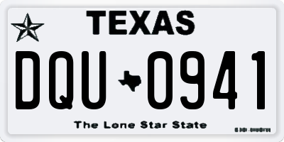 TX license plate DQU0941