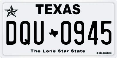 TX license plate DQU0945