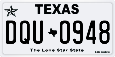 TX license plate DQU0948
