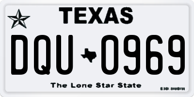 TX license plate DQU0969