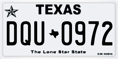 TX license plate DQU0972