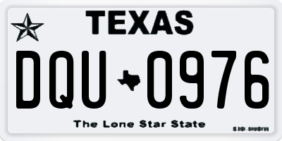 TX license plate DQU0976