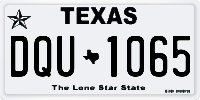TX license plate DQU1065