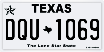 TX license plate DQU1069