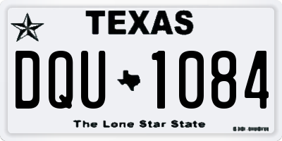 TX license plate DQU1084