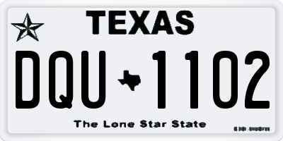 TX license plate DQU1102