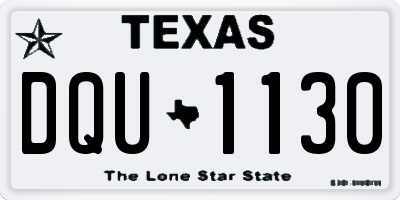 TX license plate DQU1130