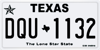 TX license plate DQU1132