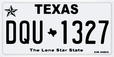 TX license plate DQU1327