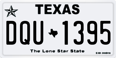 TX license plate DQU1395