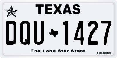 TX license plate DQU1427