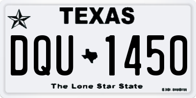 TX license plate DQU1450