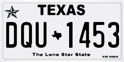 TX license plate DQU1453
