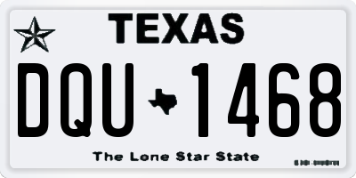 TX license plate DQU1468